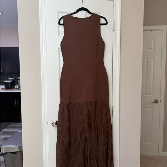 Zara NWT Brown Wedding Guest Dress - Picture 7 of 10